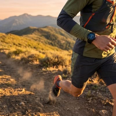 Course trail avec montre